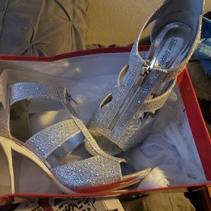 Silver High Heels